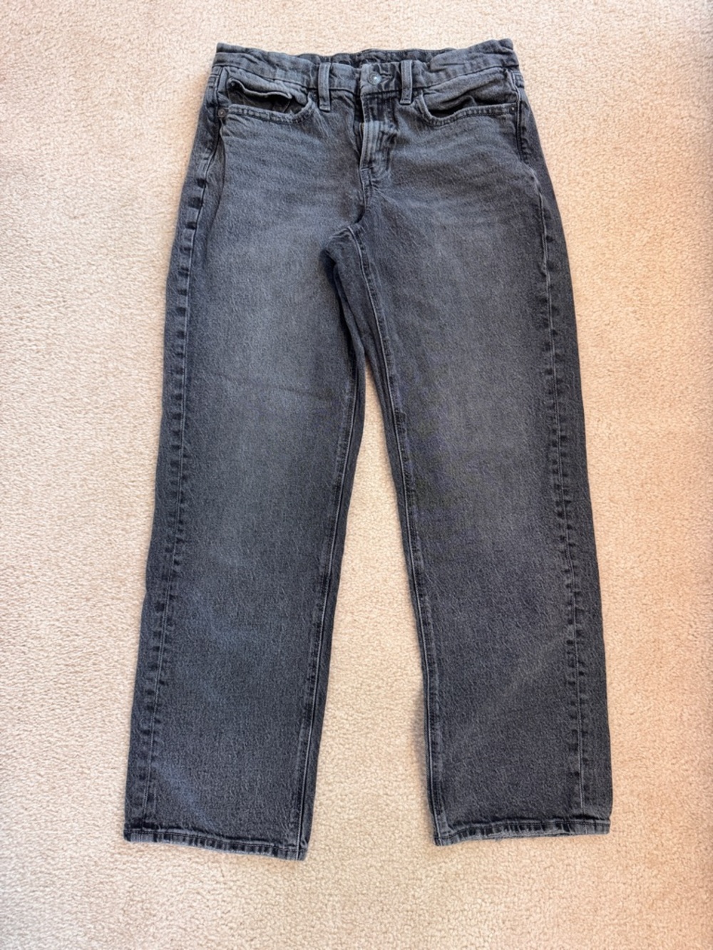American Eagle Curvy Straight Leg Black Jeans, Women’s Size 6 Regular